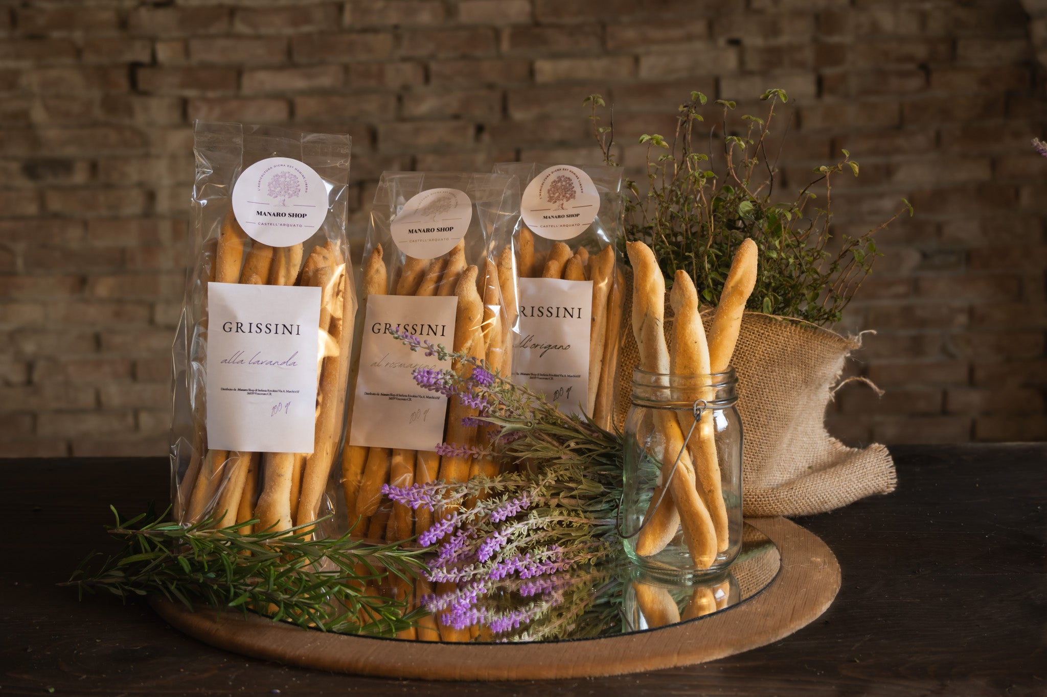 Grissini artigianali aromatizzati al Rosmarino
