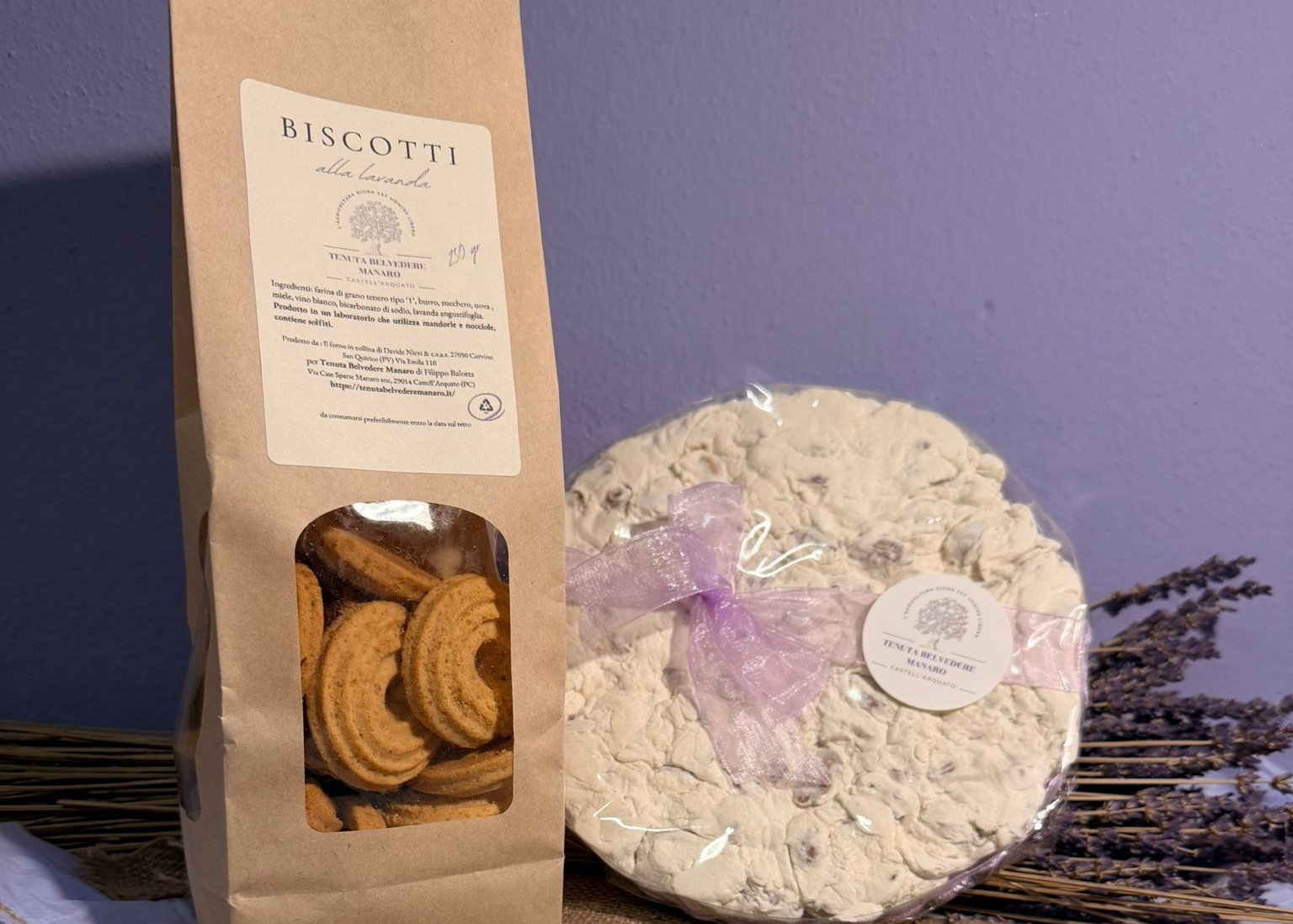 Gift Box Luna del Manaro di Torrone e Biscotti alla Lavanda